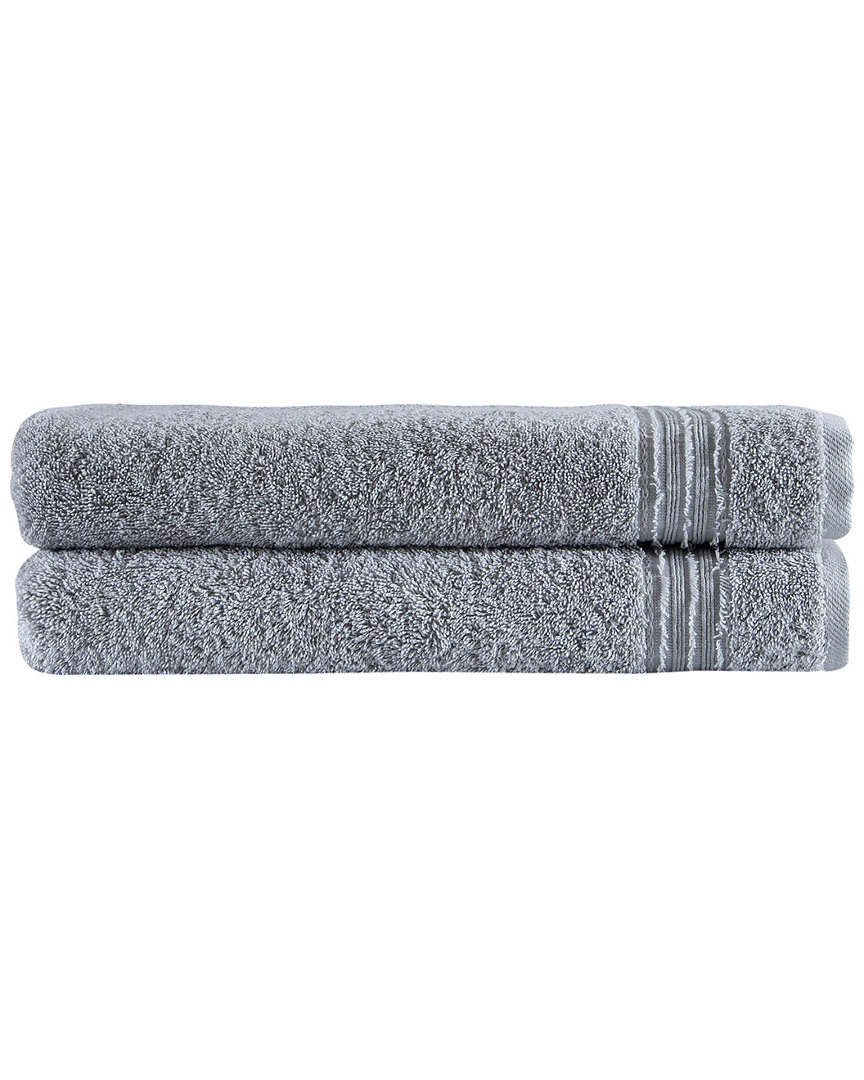Ozan Premium Home Cascade Bath Towels Set Of 2 In Gray