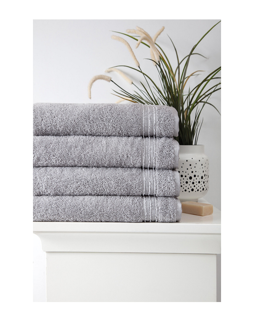 Ozan Premium Home Cascade Bath Towels Set Of 4 In Gray