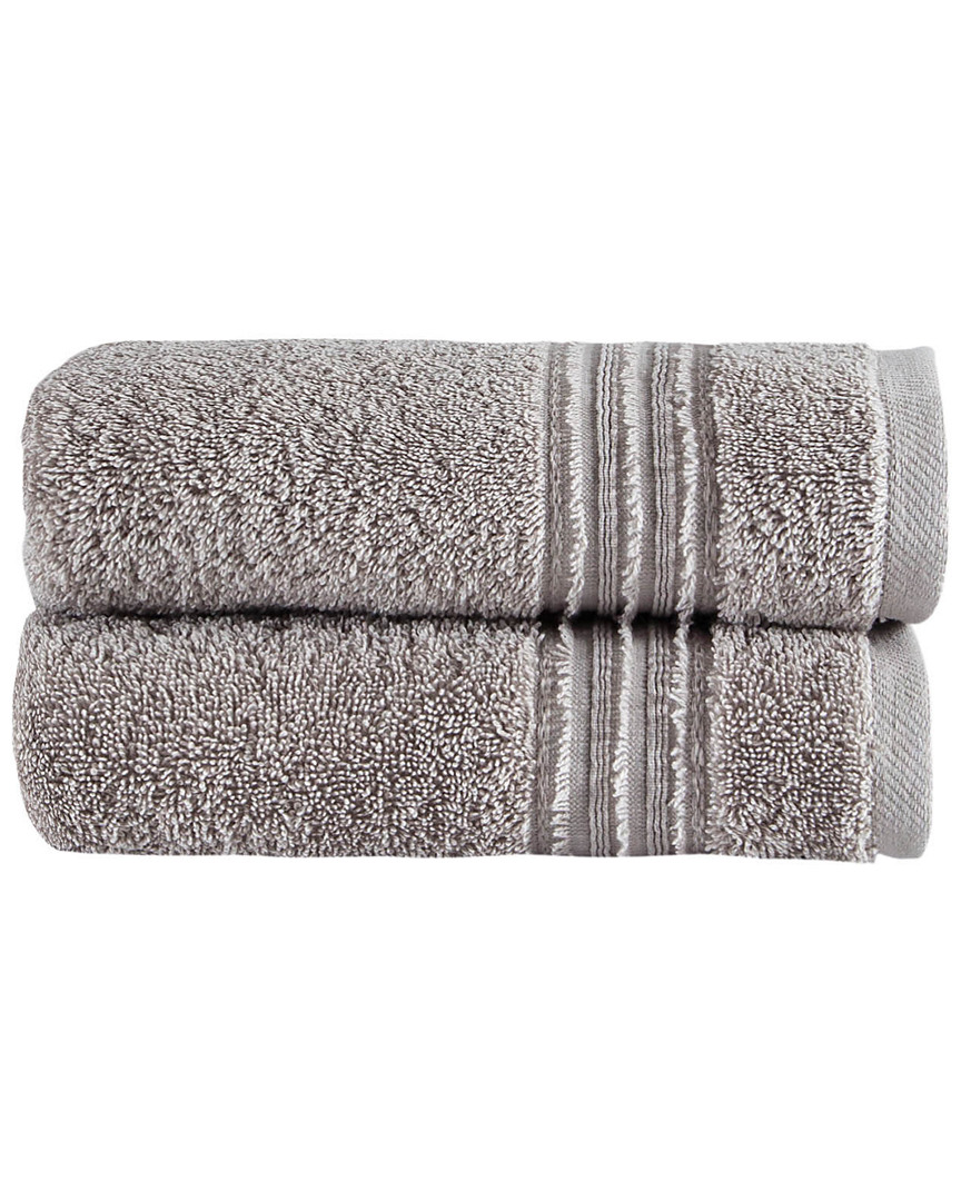 Ozan Premium Home Cascade Hand Towels Set Of 2 In Taupe