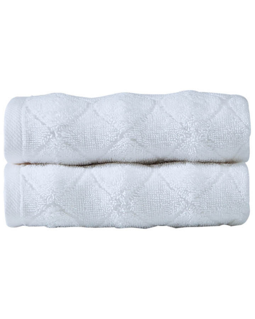 Ozan Premium Home Esperance 2pc Hand Towel In White