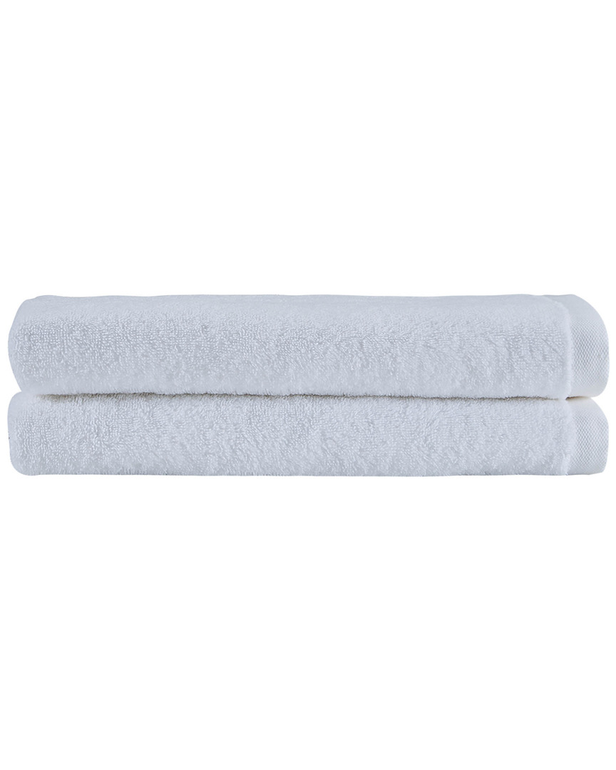 Ozan Premium Home Horizon Bath Towels Set Of 2 In White