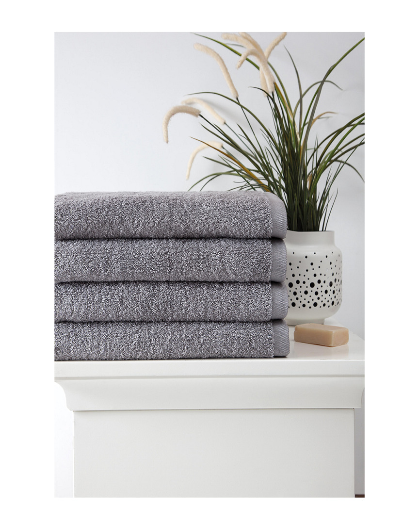 Ozan Premium Home Horizon Bath Towels Set Of 4 In Grey