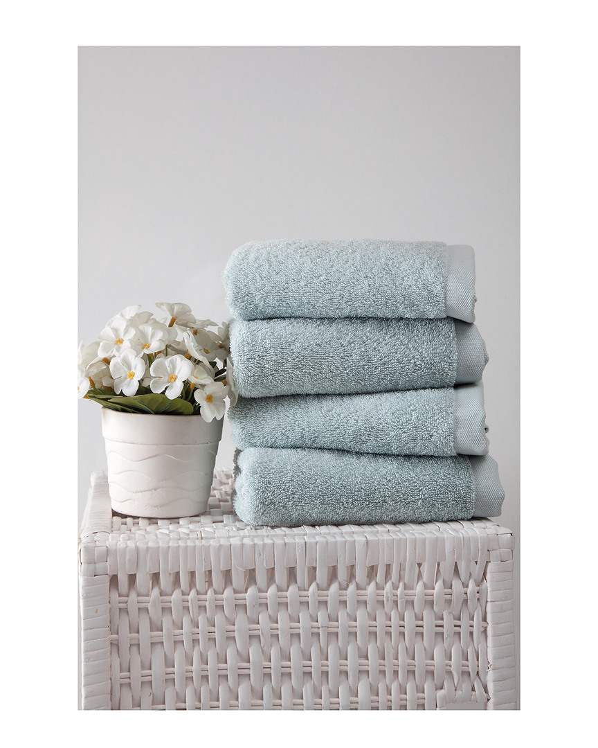 Ozan Premium Home Horizon Hand Towels Set Of 4 In Green