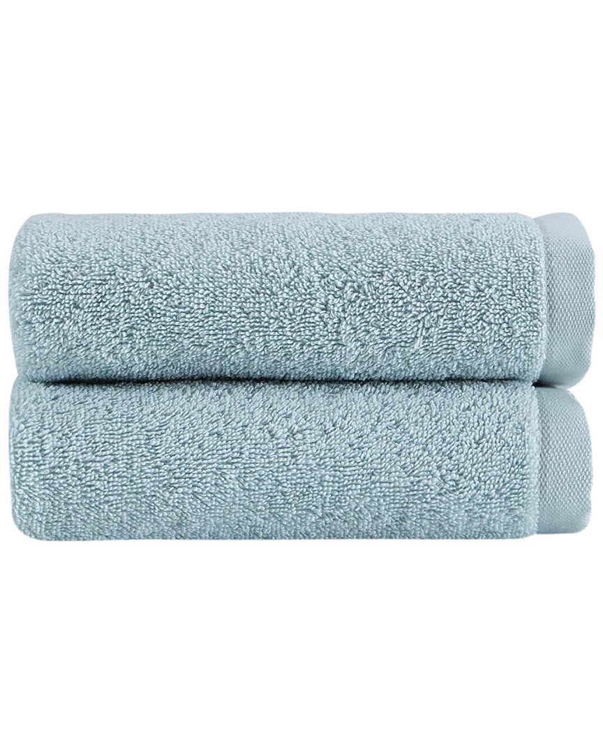 Ozan Premium Home Horizon Hand Towels Set Of 2 In Green