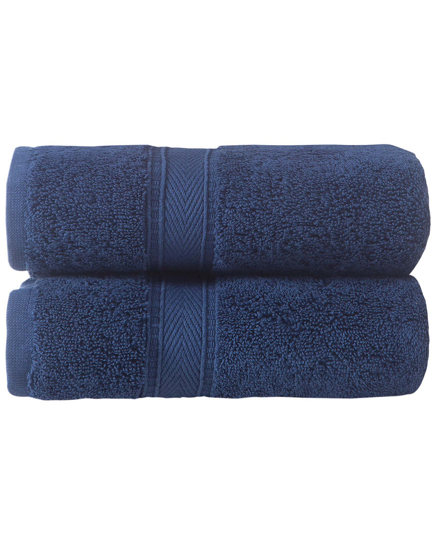Ozan Premium Home Legend Hand Towels Set Of 2 In Navy