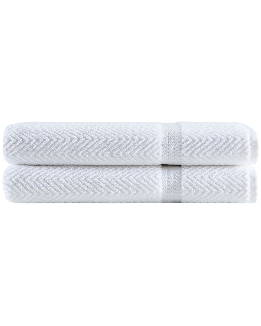 Ozan Premium Home Maui Bath Towels Set Of 2 In White