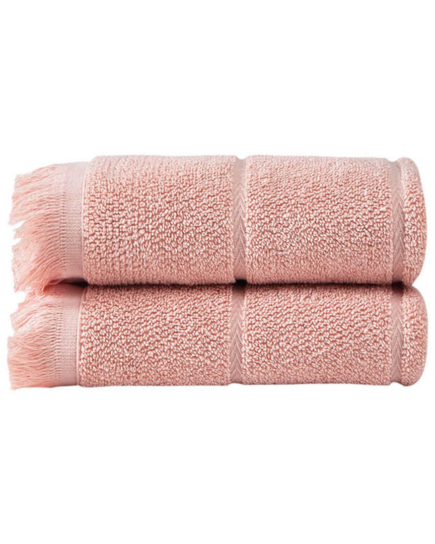 Ozan Premium Home Mirage 2pc Hand Towel In Pink