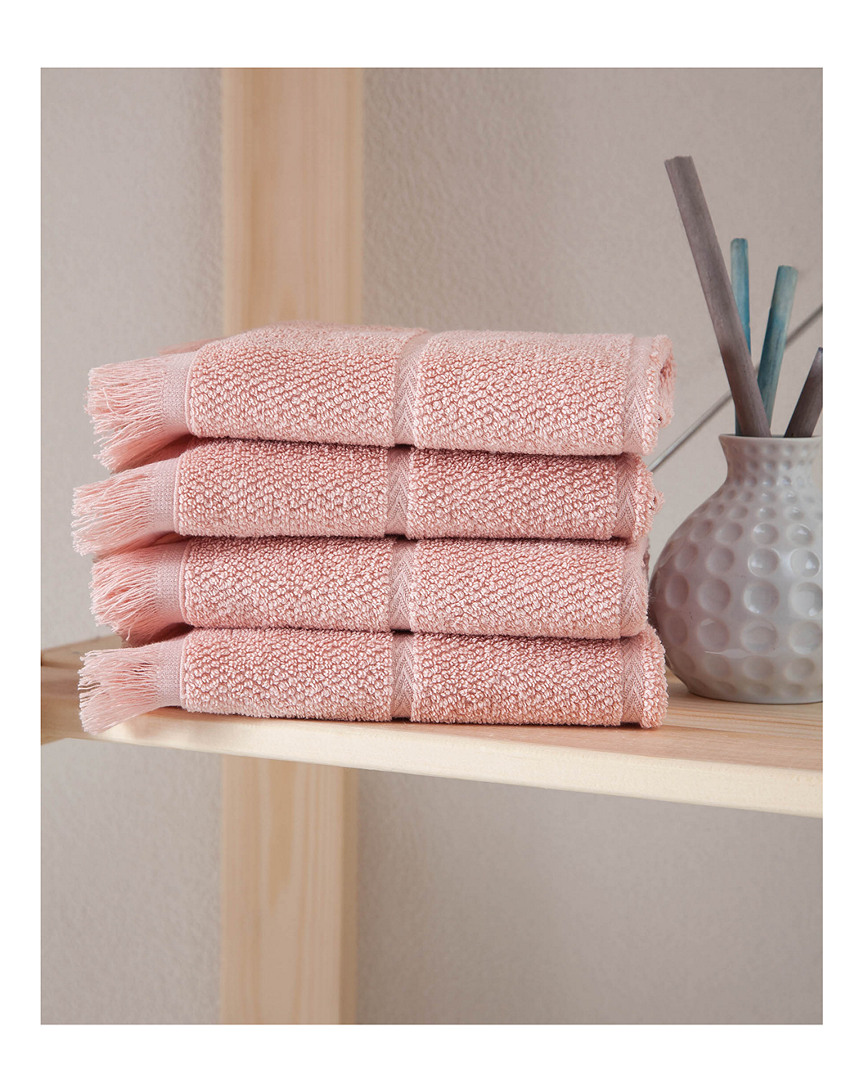 Ozan Premium Home Mirage 4pc Washcloth In Pink