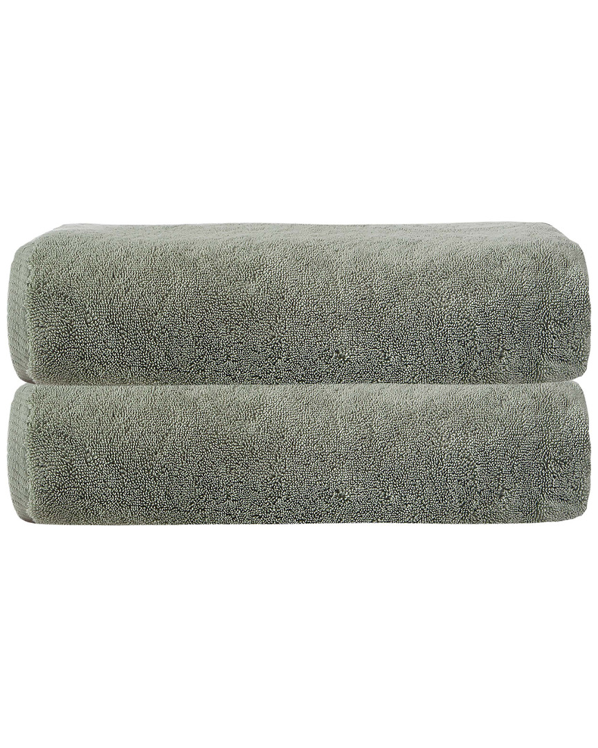 Ozan Premium Home Opulence Bath Towels Set Of 2 In Olive