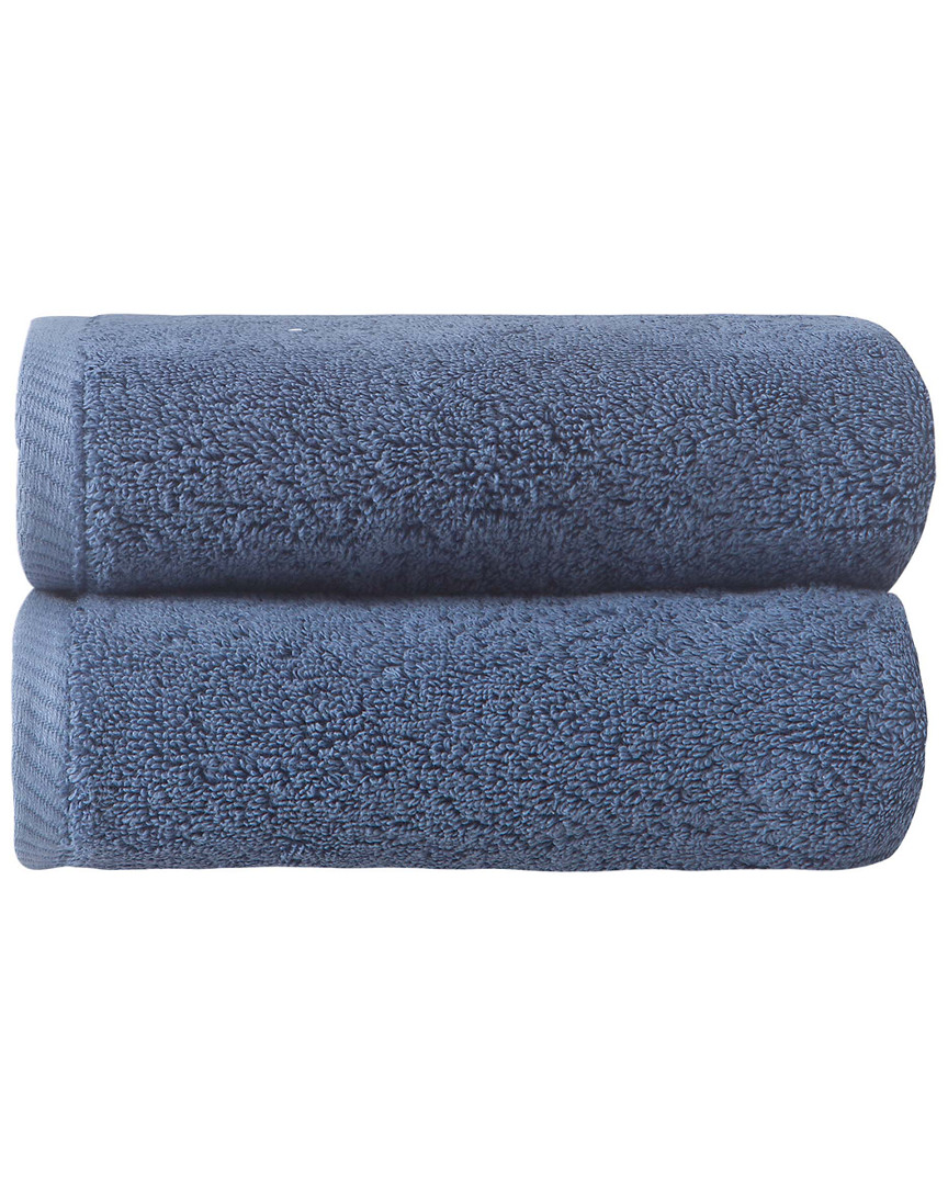 Ozan Premium Home Opulence Hand Towels Set Of 2 In Blue