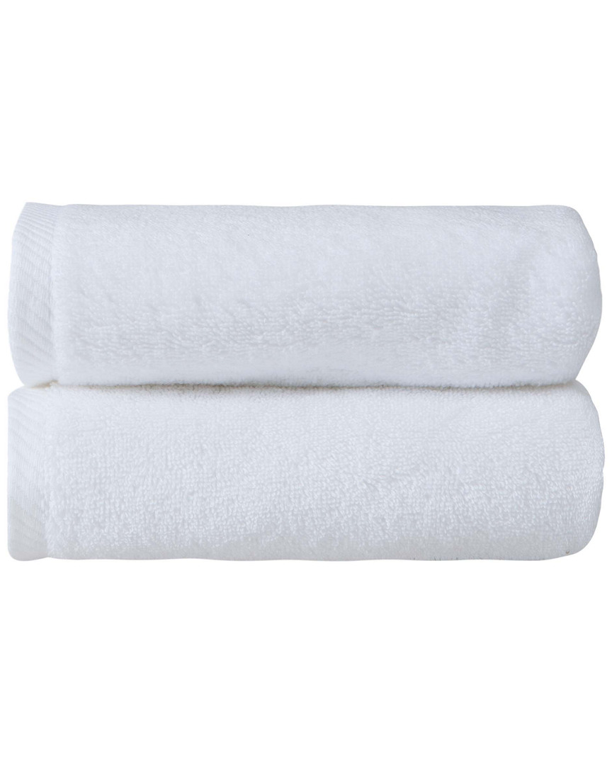 Ozan Premium Home Opulence Hand Towels Set Of 2 In White