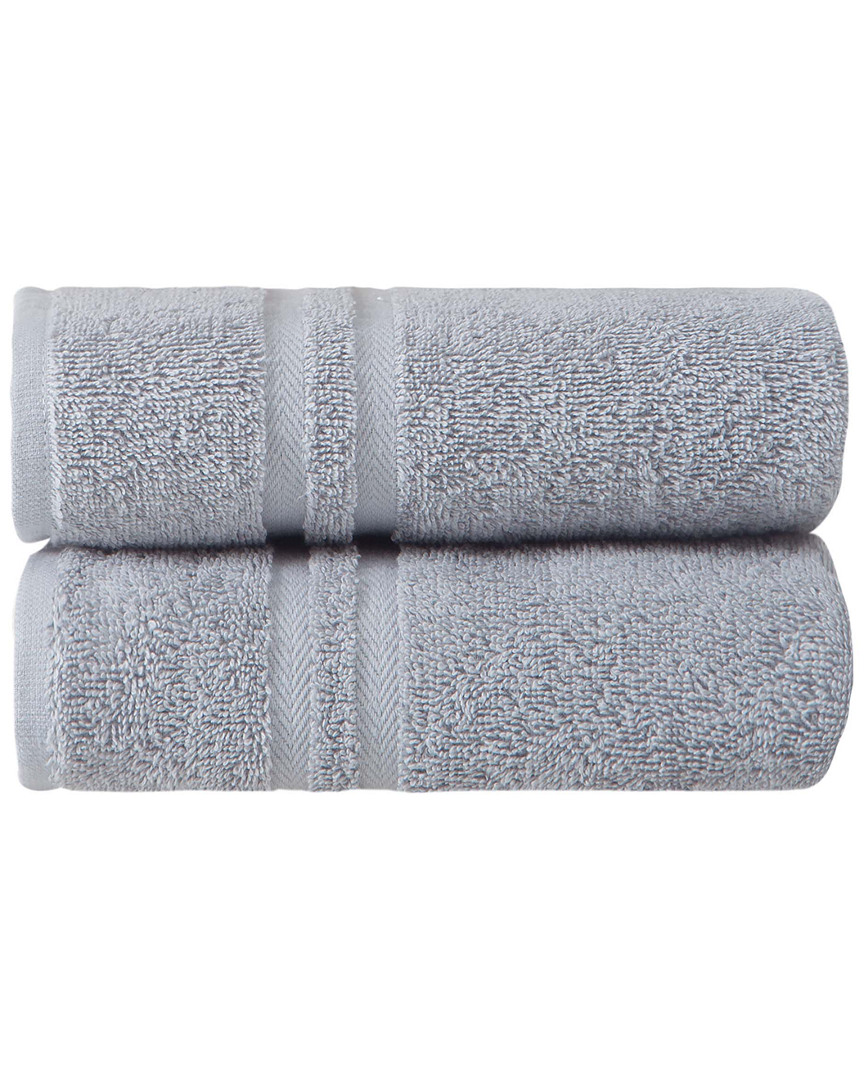 Ozan Premium Home Sienna Hand Towels Set Of 2 In Grey