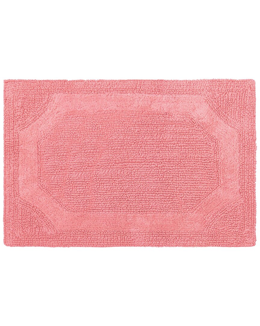 Laura Ashley Reversible Cotton Bath Rug In Pink