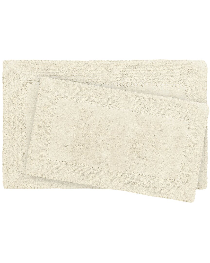 Laura Ashley Ruffle Cotton 2-pc. Bath Rug Set