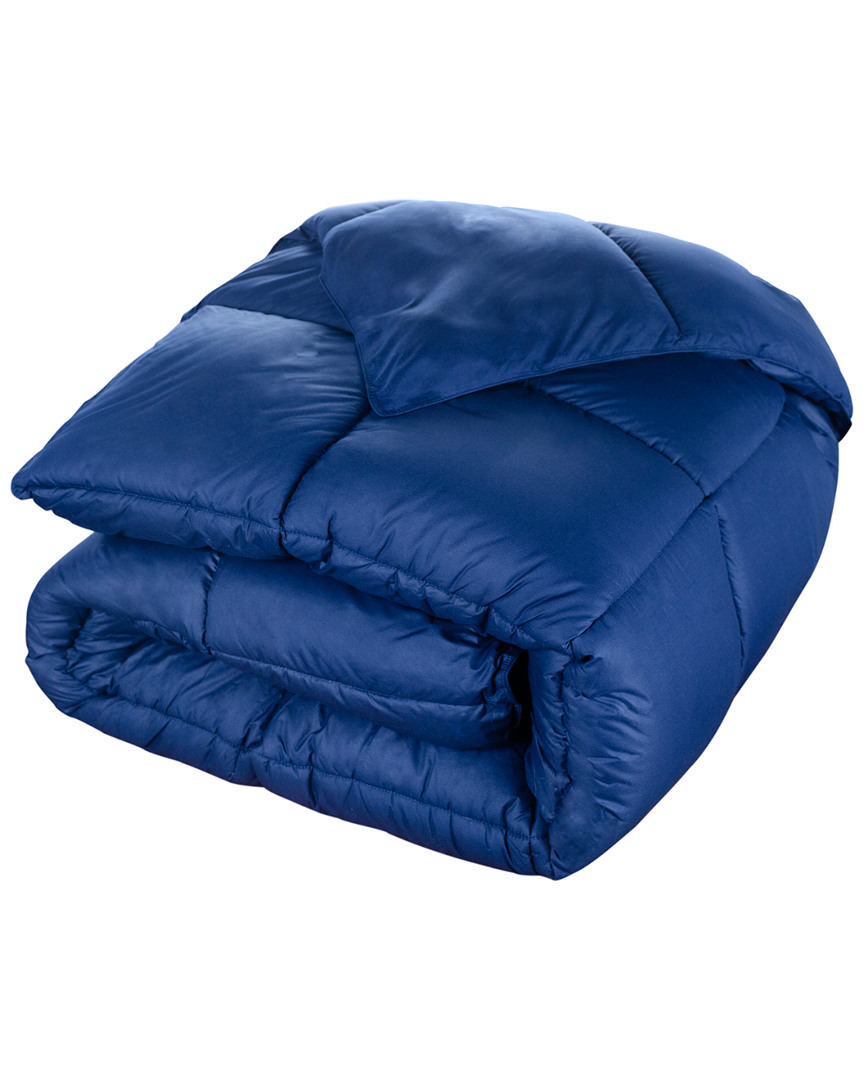 Superior Oversized Reversible All-season Down Alternative Comforter In Blue