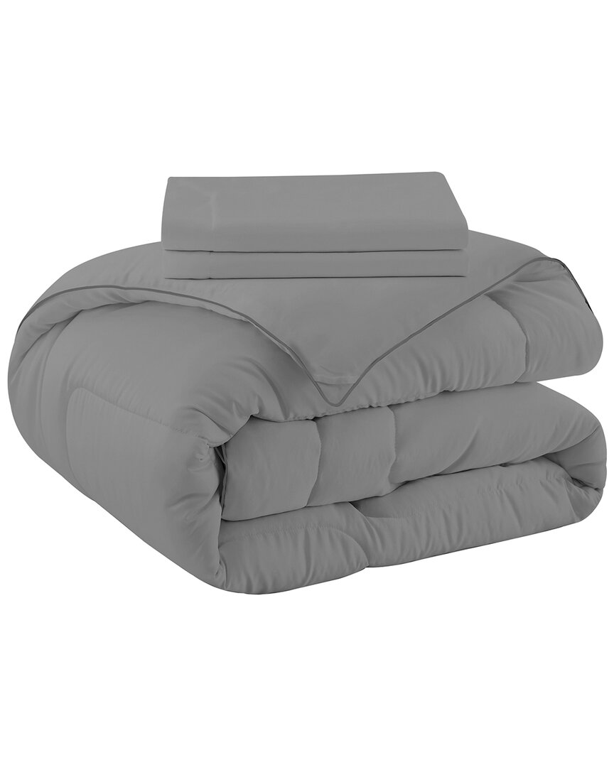 Peace Nest All Season Satin Down Alternative Comforter Set -
