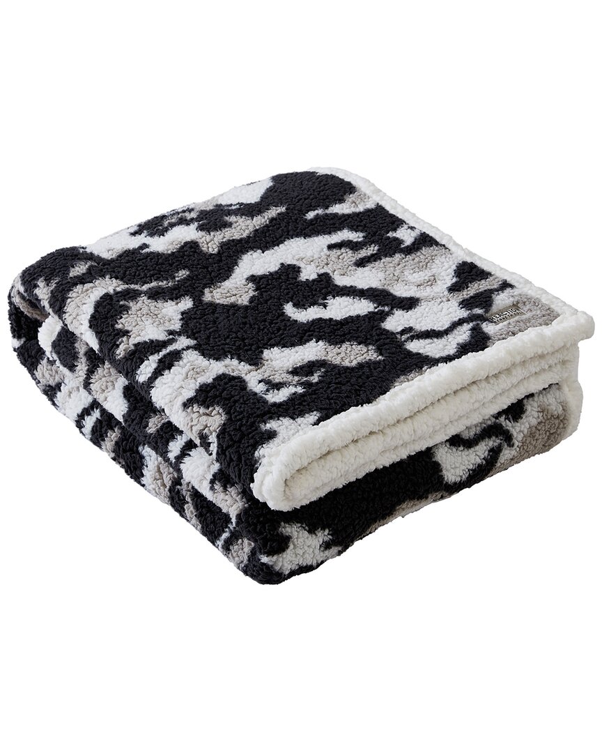 Kenneth Cole Reaction Blend Out Sherpa Reversible Throw Blanket