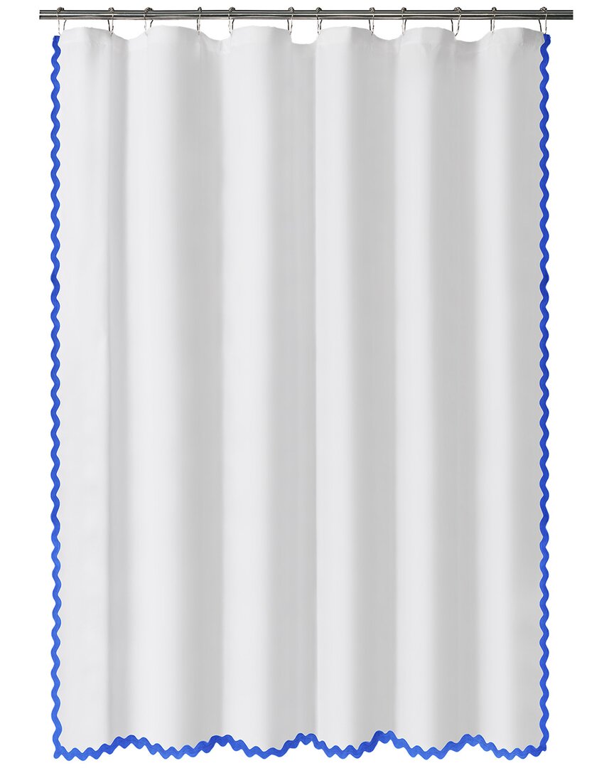 Awesome Home Scalloped Woven Shower Curtain In Multi