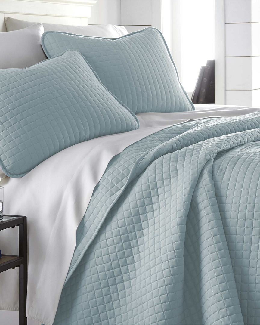 South Shore Linens Oversized Geometric Easy Care Quilt Set