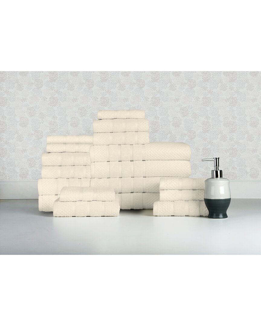 Bibb Home 18pc Egyptian Cotton Towel Set In Neutral