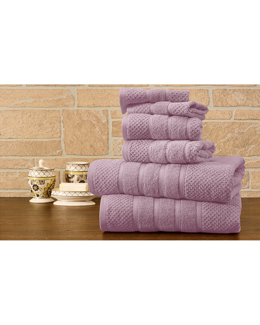 Bibb Home 6pc Egyptian Cotton Towel Set