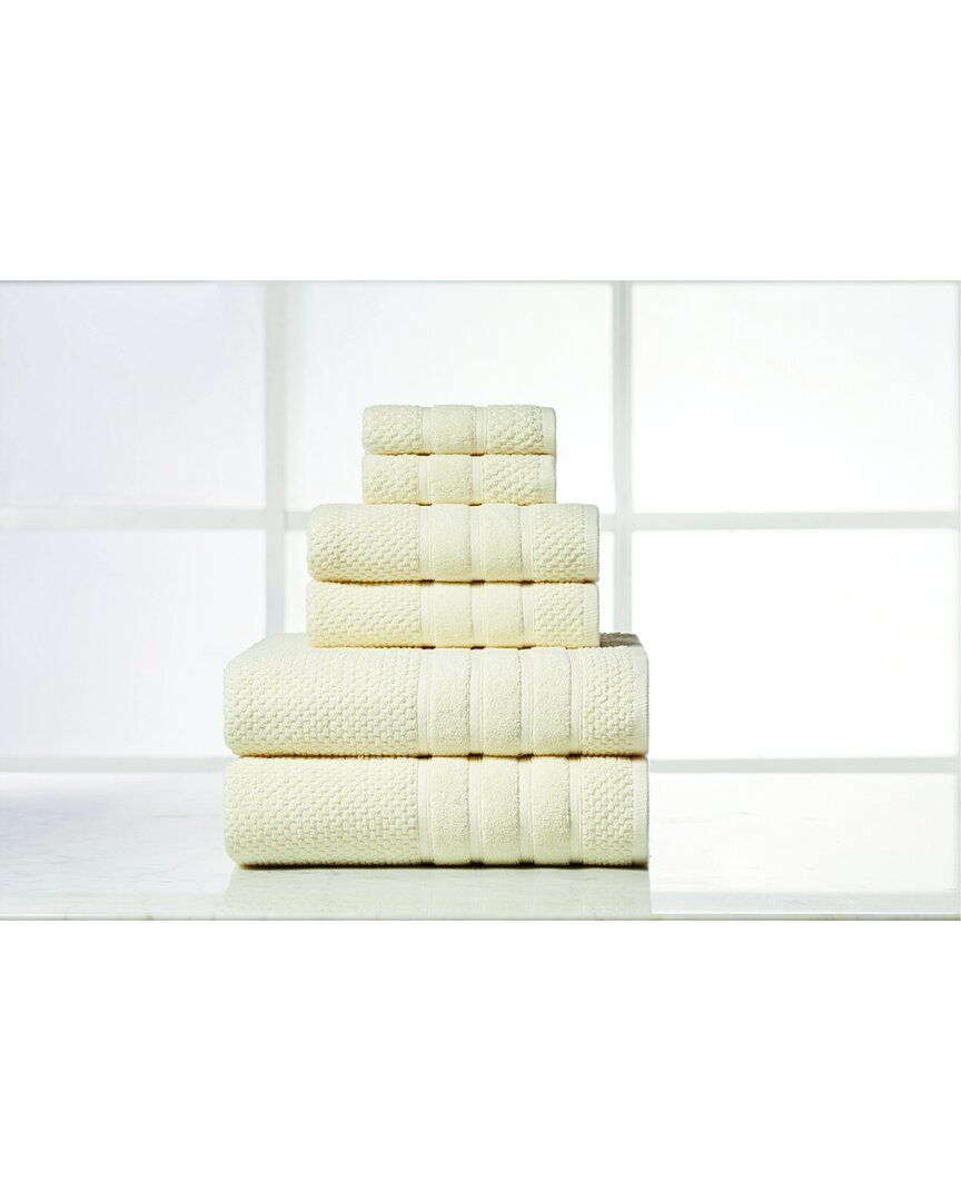 Bibb Home 6pc Egyptian Cotton Towel Set