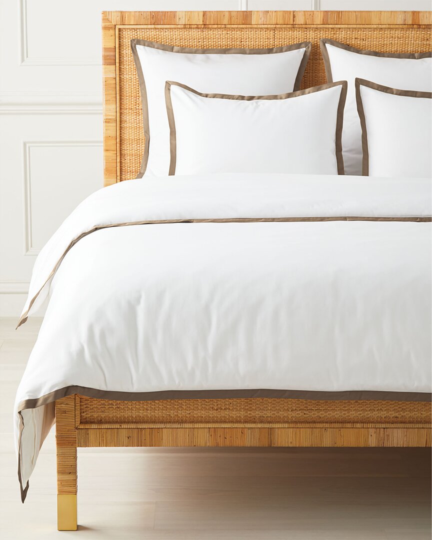 Shop Serena & Lily Border Frame Sateen Duvet