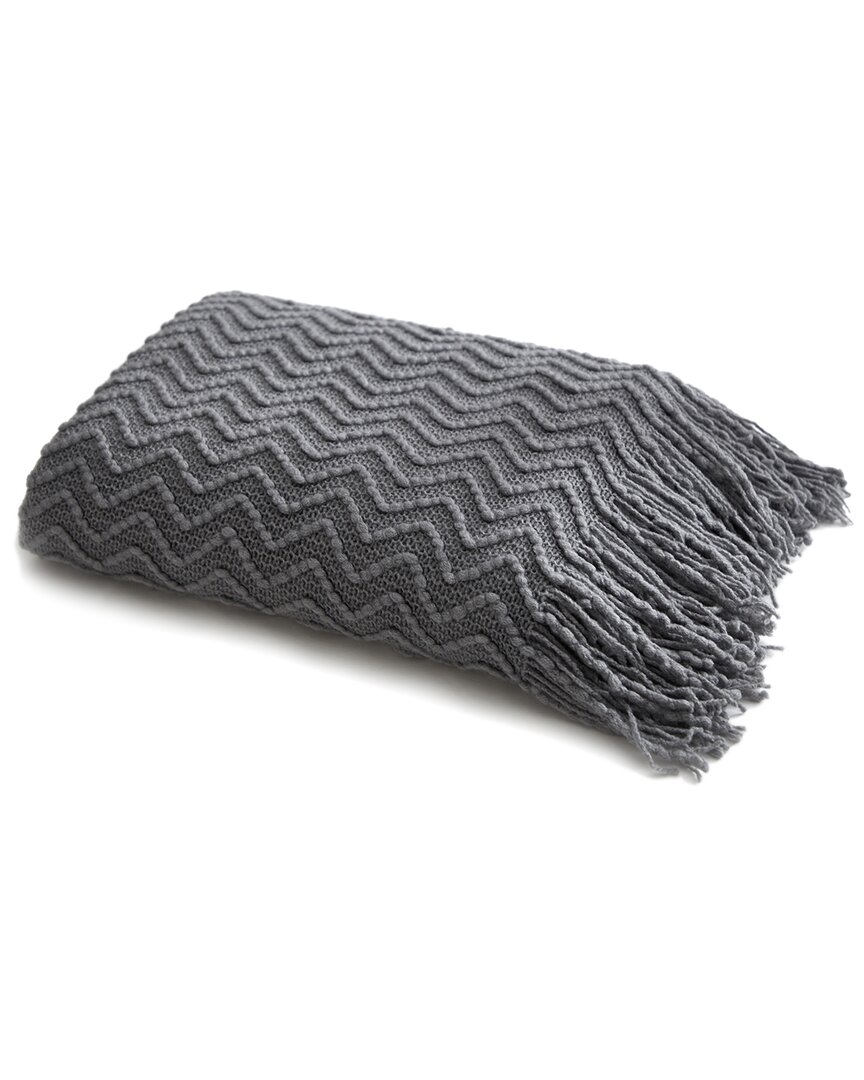 New York And Company Newport Throw Blanket In Grey