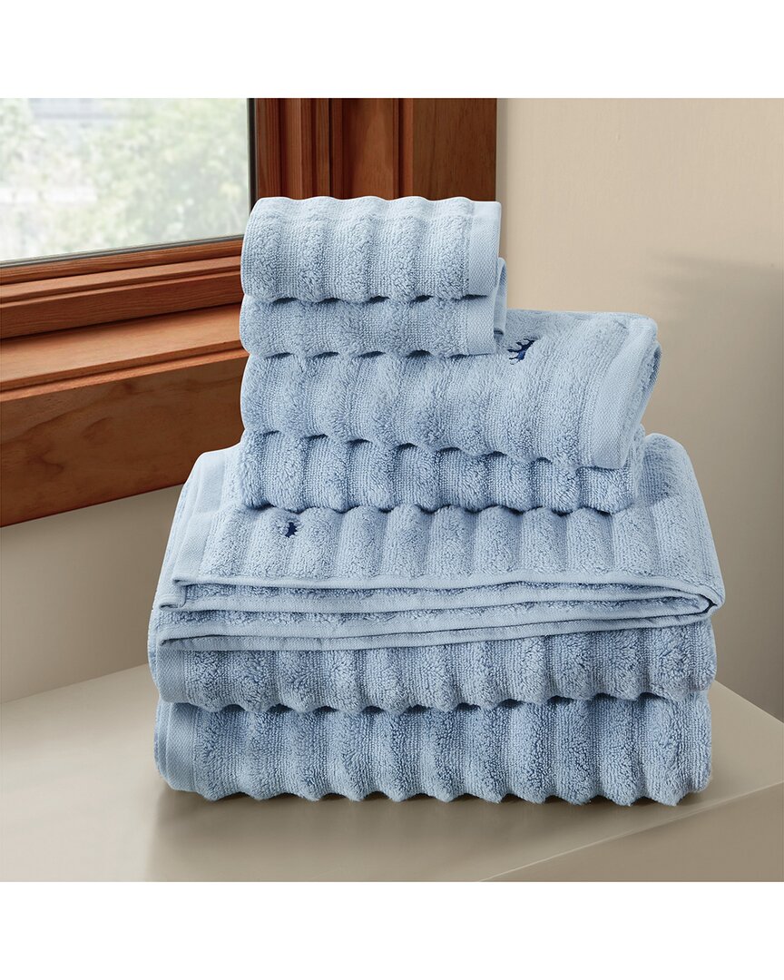Royal Velvet Textured 6pc Towel Set In Light Blue
