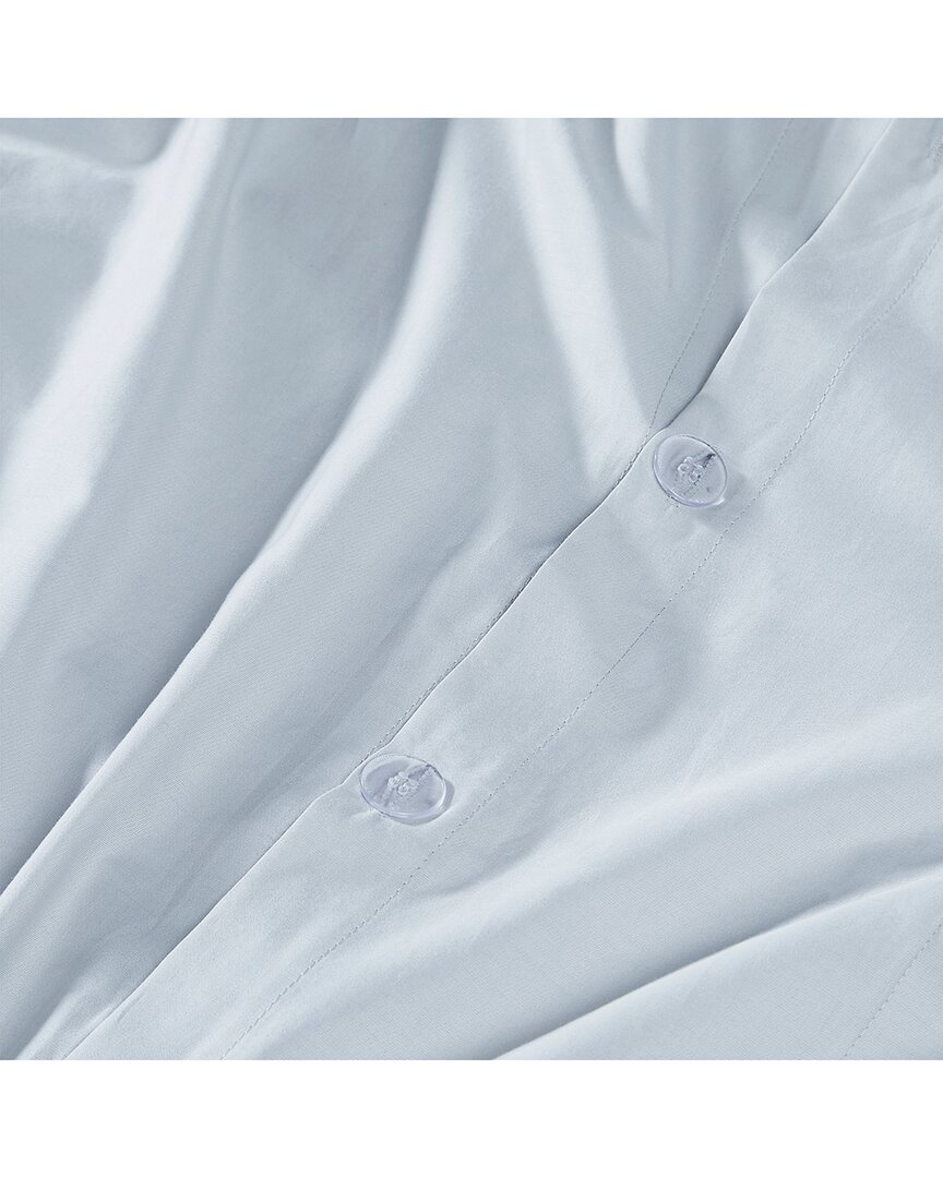 Borghese Roma 400 Thread Count Percale Cotton Duvet Set In Blue