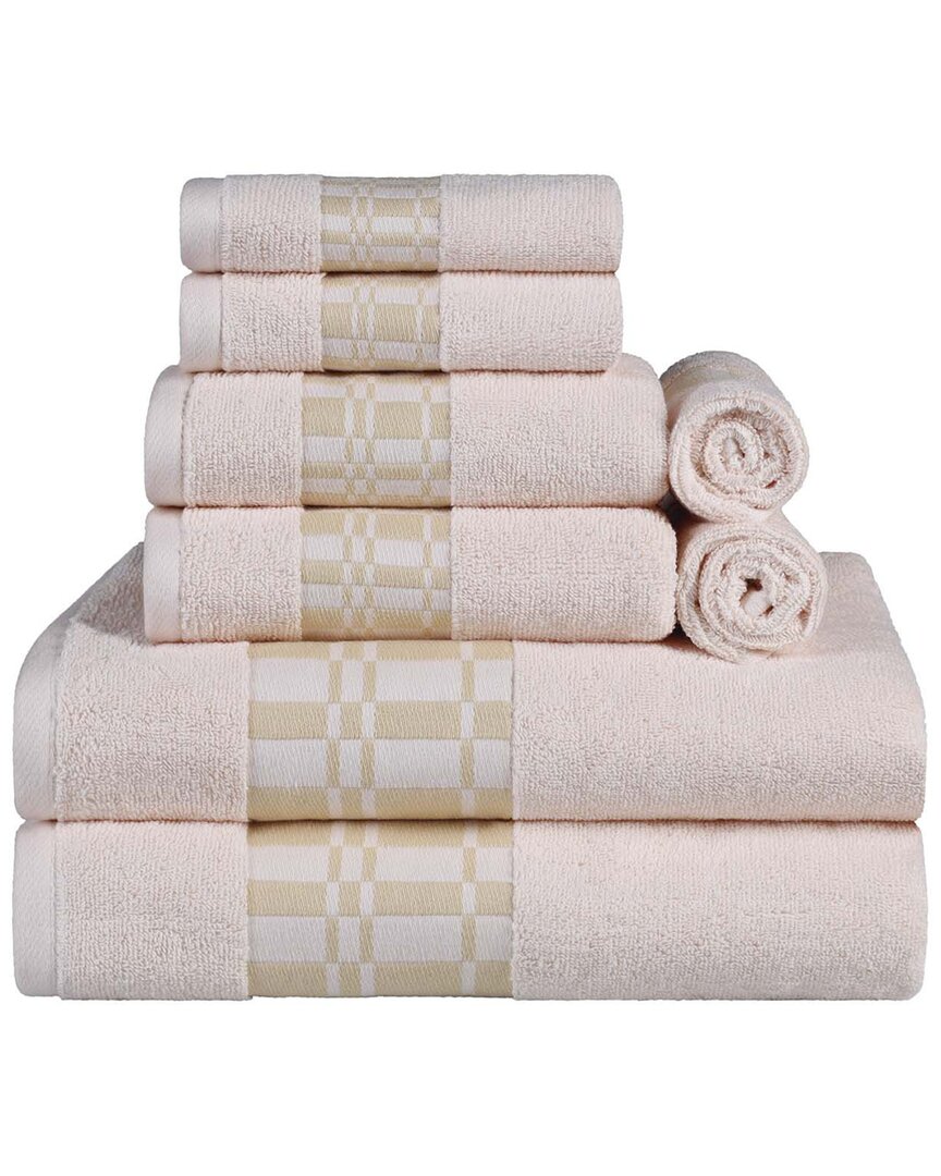 Shop Superior Larissa Cotton 8pc Assorted Towel Set With Geometric Embroidered  Border