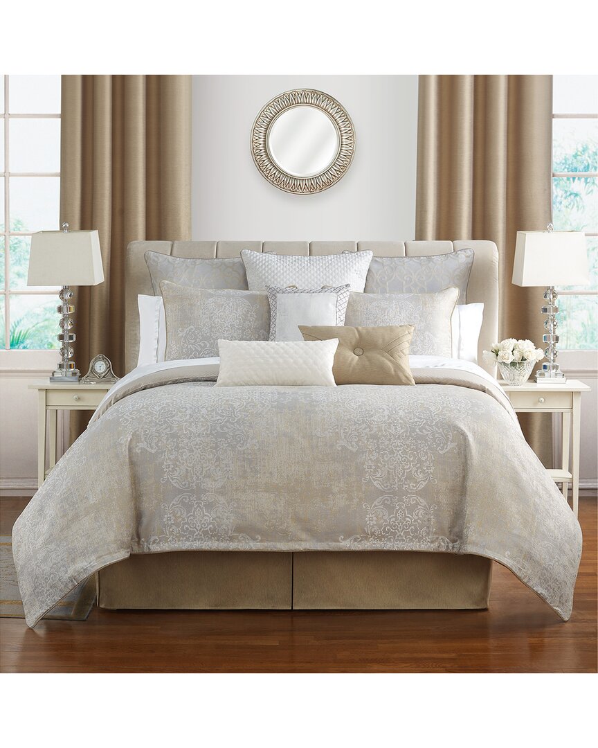 Waterford Discontinued  Maritana 4pc Comforter Set In Neutral