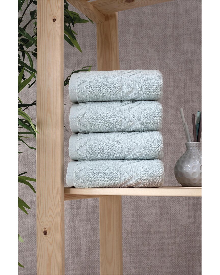 Ozan Premium Home Sovrano 4pc Hand Towels In Aqua