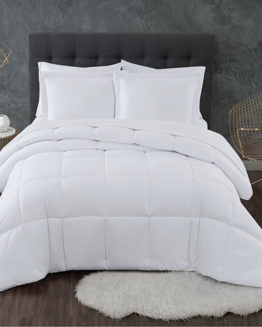 Truly Calm Antimicrobial Down Alt White 3pc Comforter Set