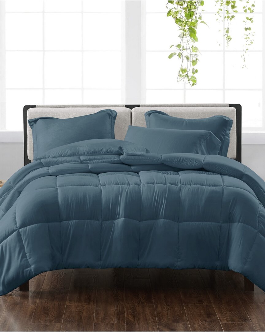 Cannon Solid Dark Blue 3pc Comforter Set