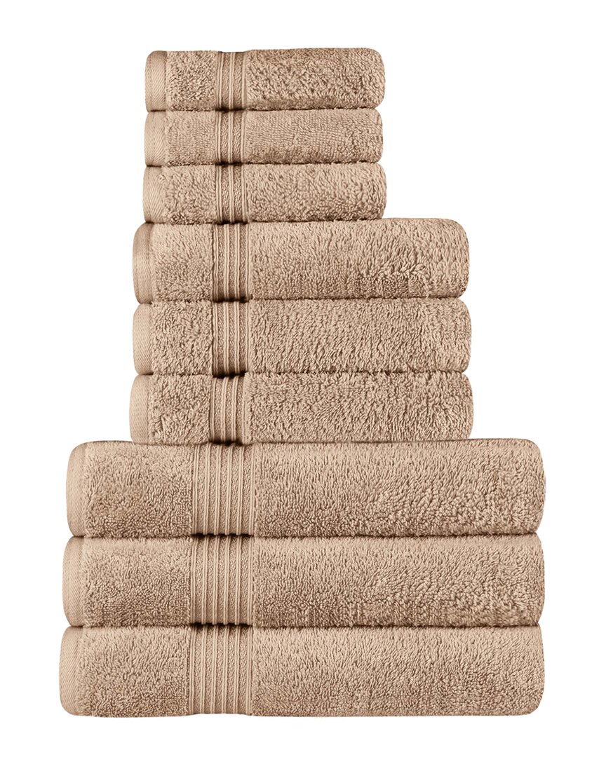 SUPERIOR SUPERIOR EGYPTIAN COTTON 9PC HIGHLY ABSORBENT SOLID ULTRA SOFT TOWEL SET