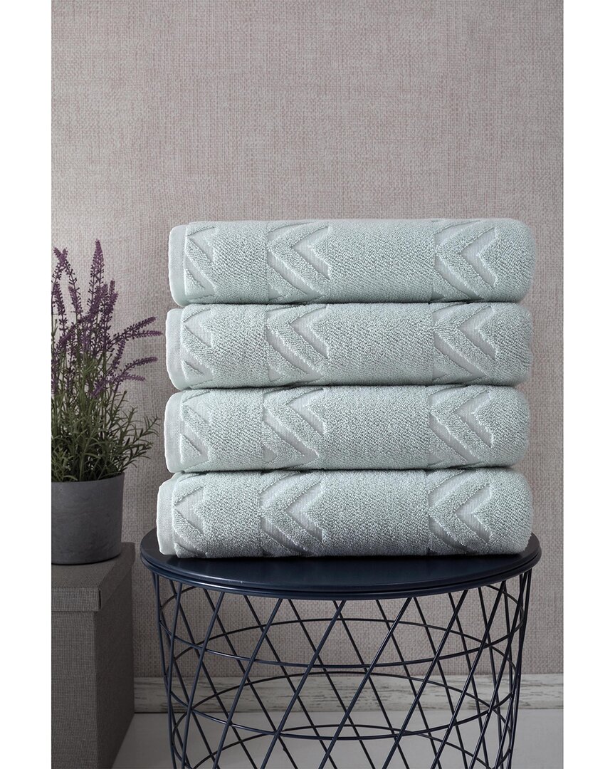 Ozan Premium Home Sovrano 4pc Bath Towels In Aqua