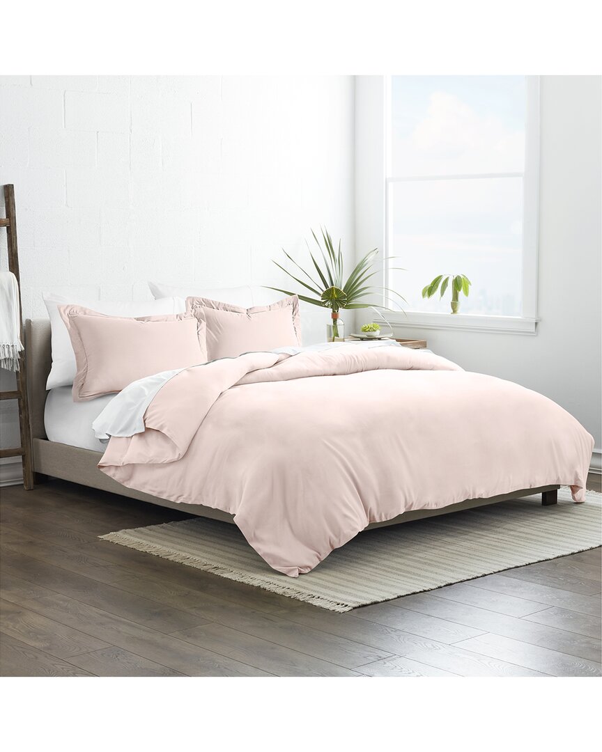 Home Collection Ultra Soft 3pc Duvet Set In Blush