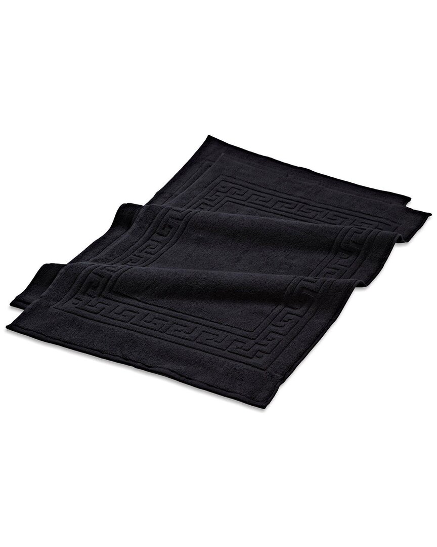 Superior Non-slip 2pc Absorbent Bath Mat Set In Black