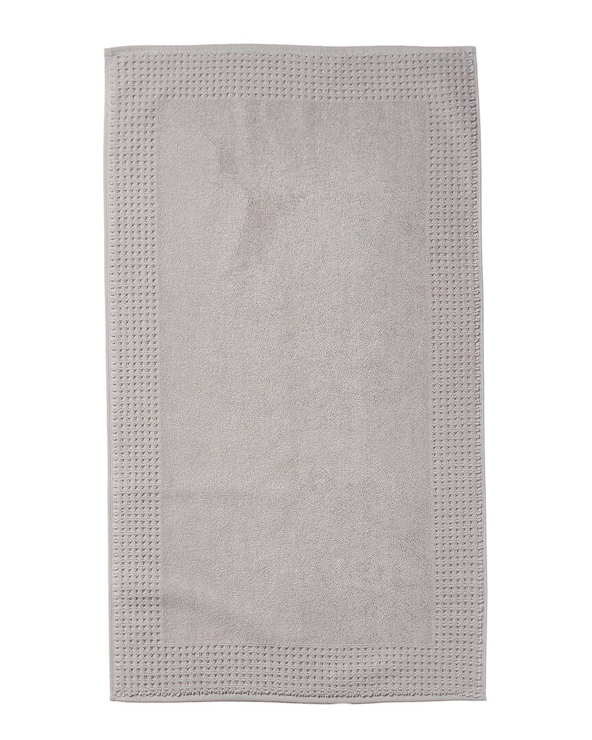 Apollo Towels Turkish Waffle Terry Bath Mat In Silver