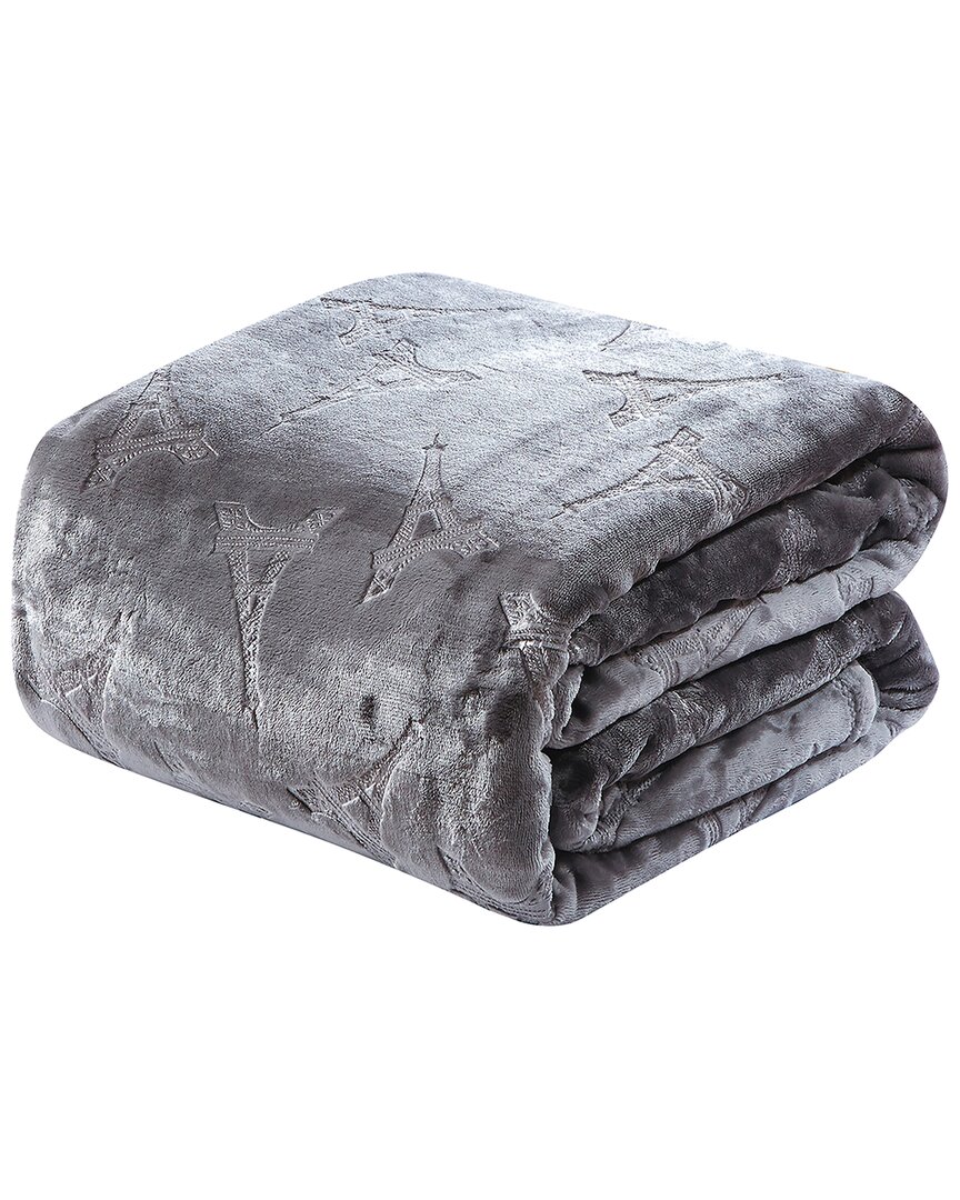 Luxury Home Eiffel Tower Embossed Throw Blanket