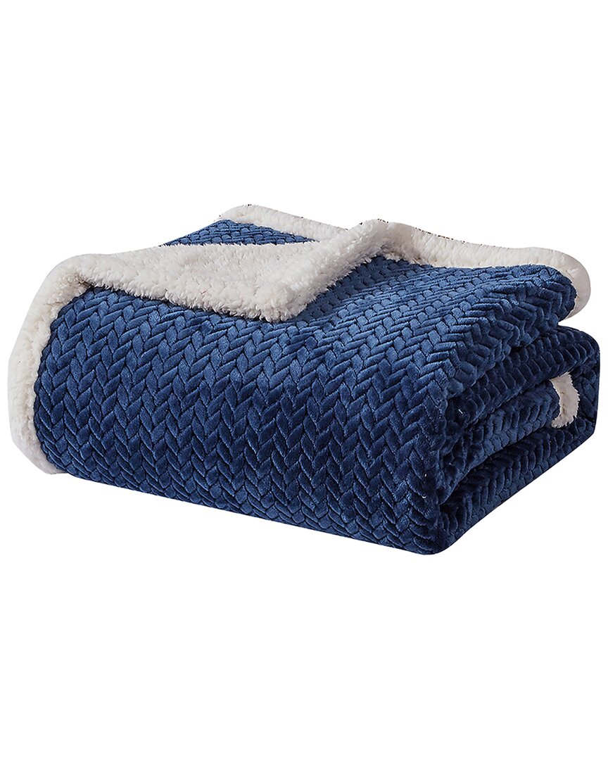 Luxury Home Braided Reversible Sherpa Throw Blanket