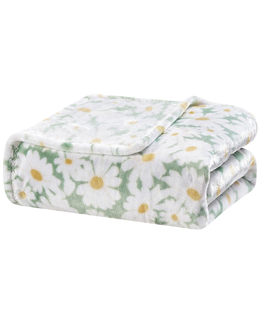 Luxury Home Delightful Daisies Floral Oversized Throw Blanket
