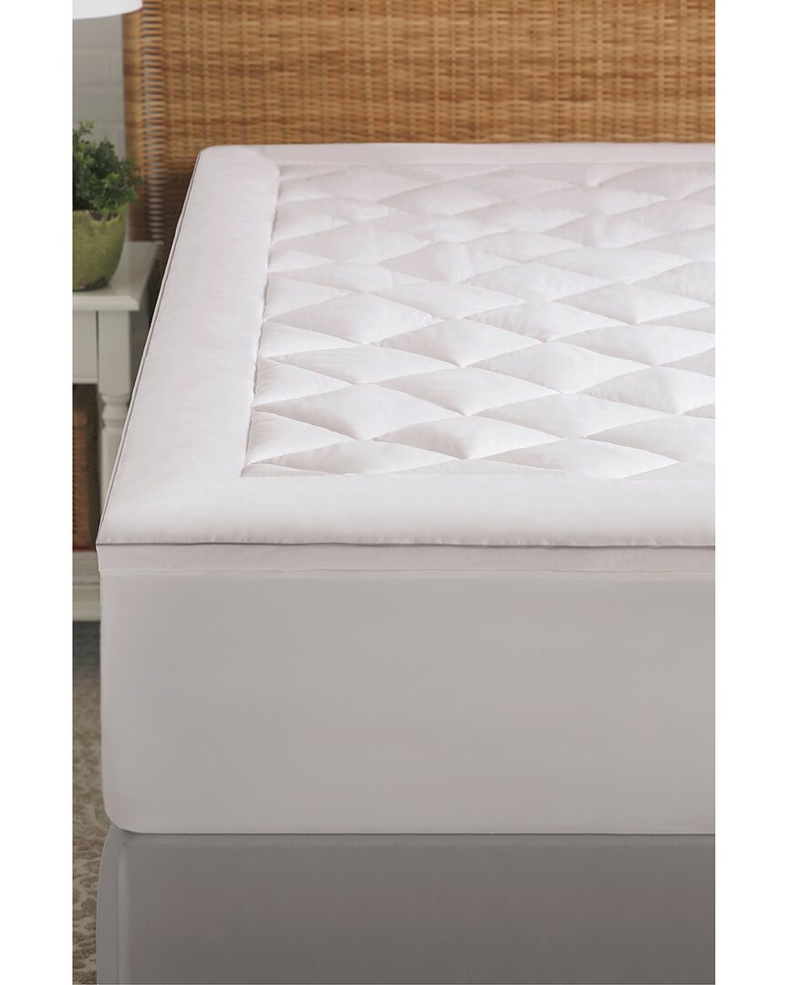 Comfort Pure Allergen Barrier Diamond Quilted Water Resistant Mattress Pad In White