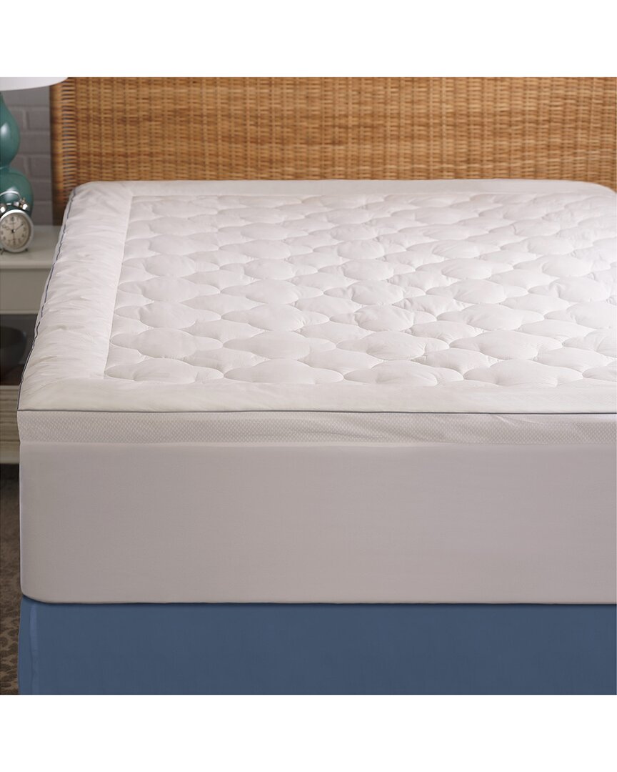 Cool Sleep Cooling Quilted Down Alternative Mattress Pad In White