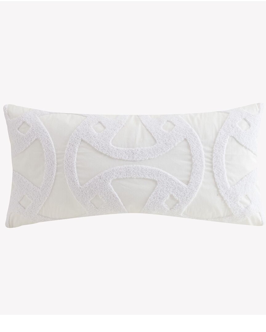 Trina Turk Tonal Tufted Oblong Pillow In White