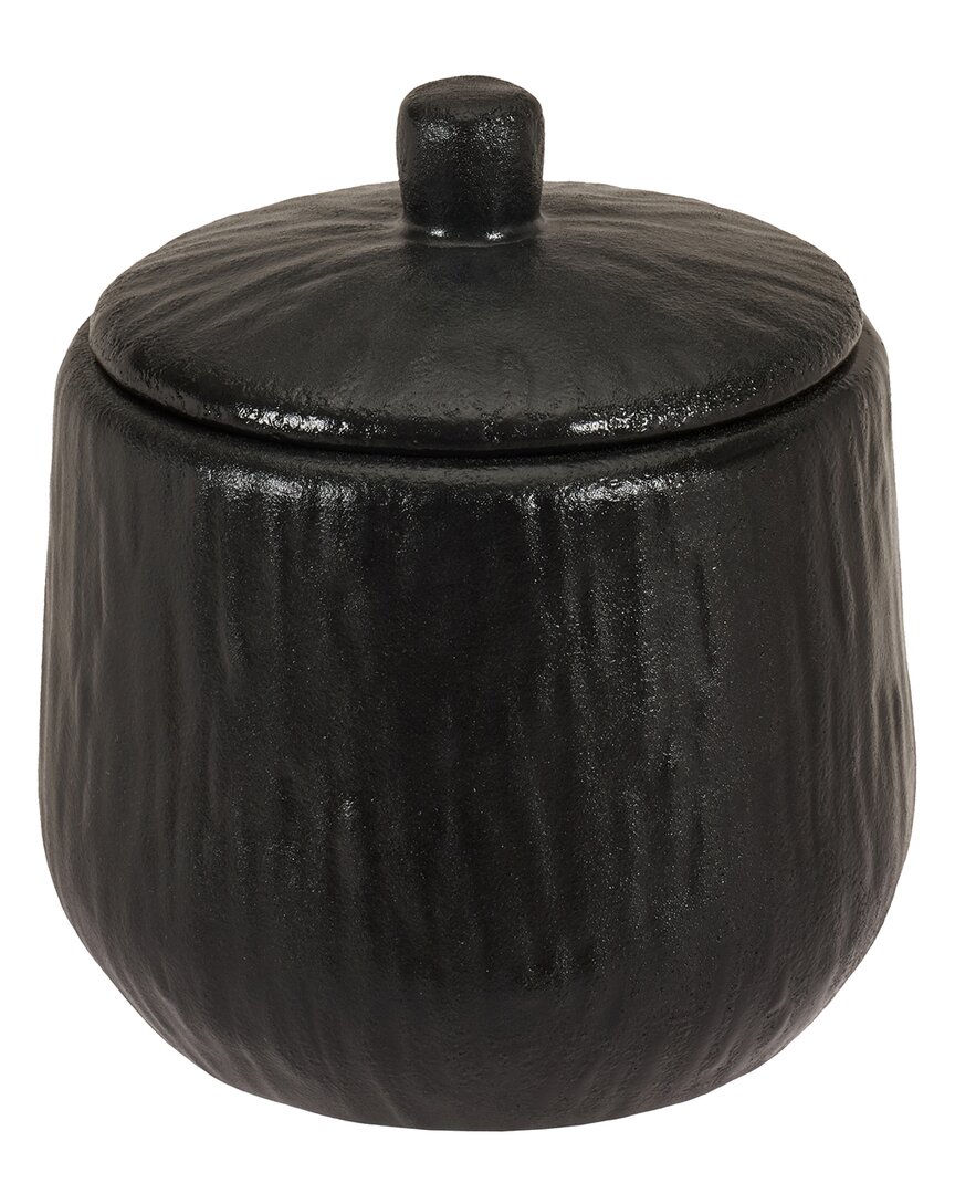 Oscar Oliver J. Queen Modern Stefano Bath Accessories Jar In Black