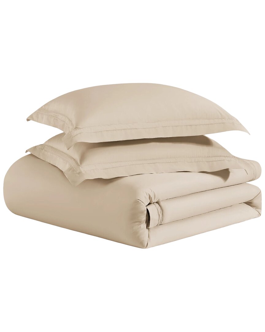 Pure Parima 500 Thread Count Certified Egyptian Cotton Yalda Comforter Set In Neutral