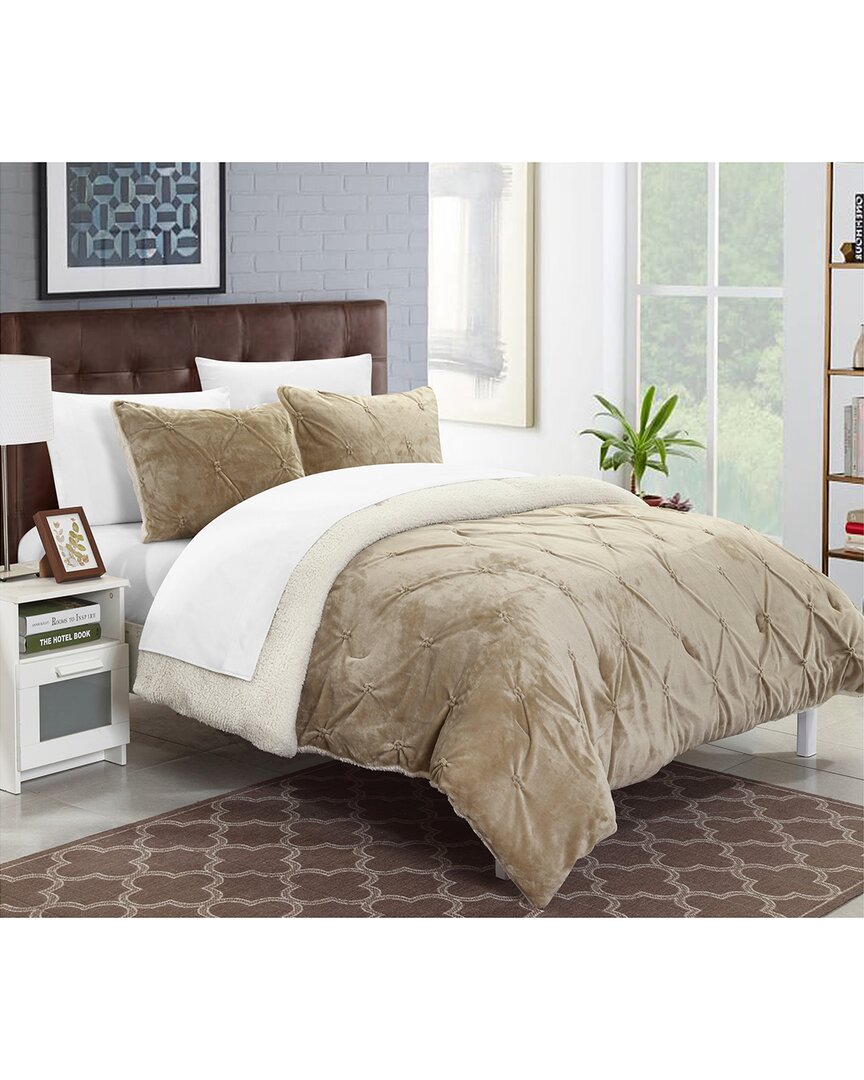Chic Home Design Adele 7pc Comforter Set In Beige
