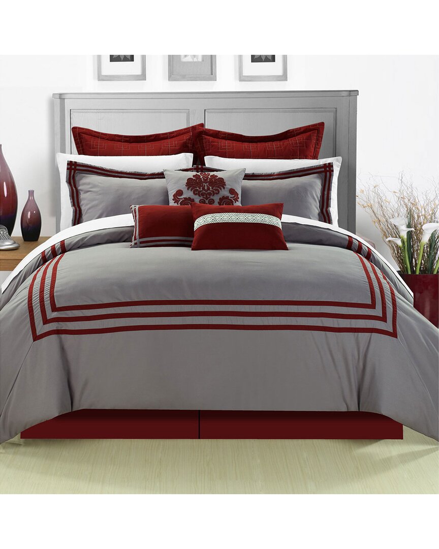 Shop Chic Home Design Courtney 12pc Bed In A Bag Comforter Set
